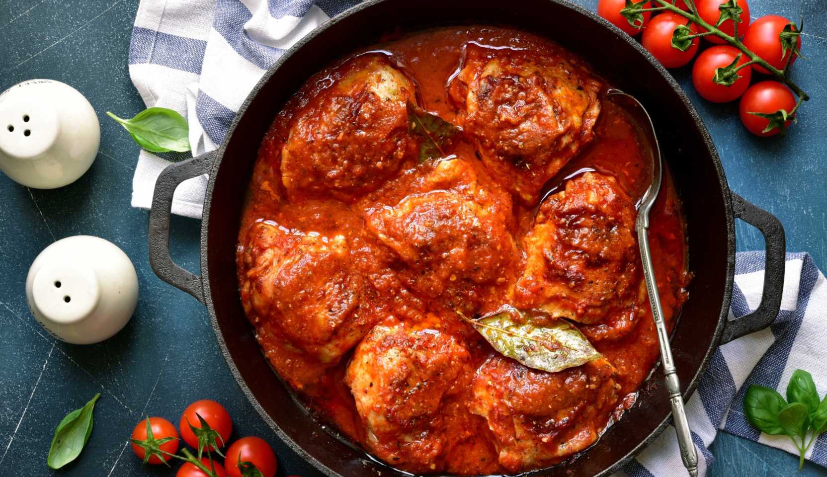 Image du plat : Escalopes de poulet à la sauce tomate