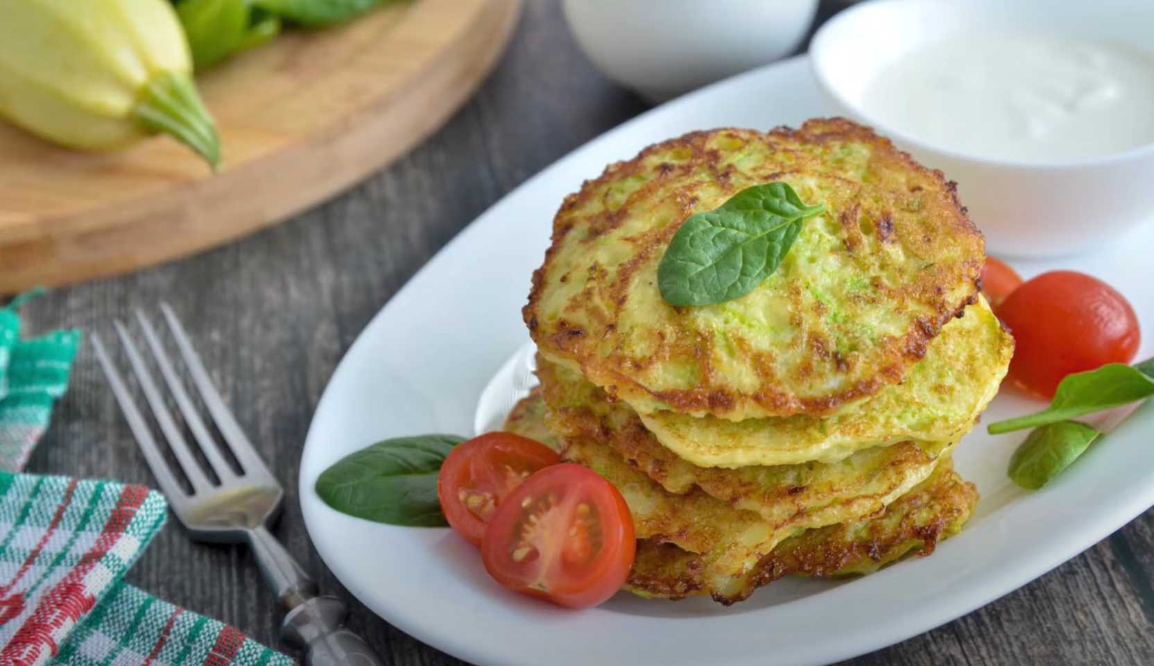 Image du plat : Crêpes de courgettes à la semoule