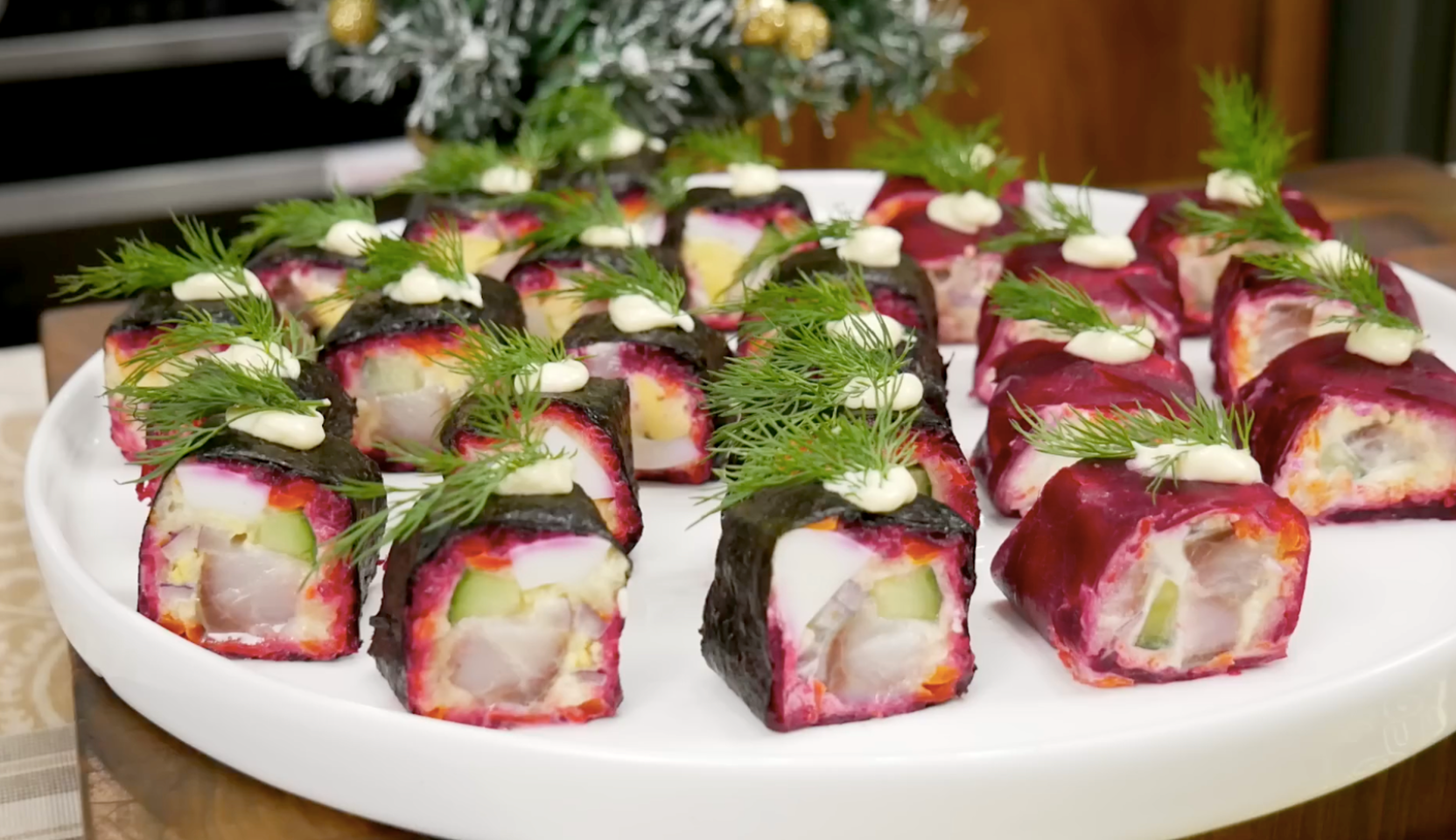 Image du plat : Hareng sous un manteau de fourrure roulé