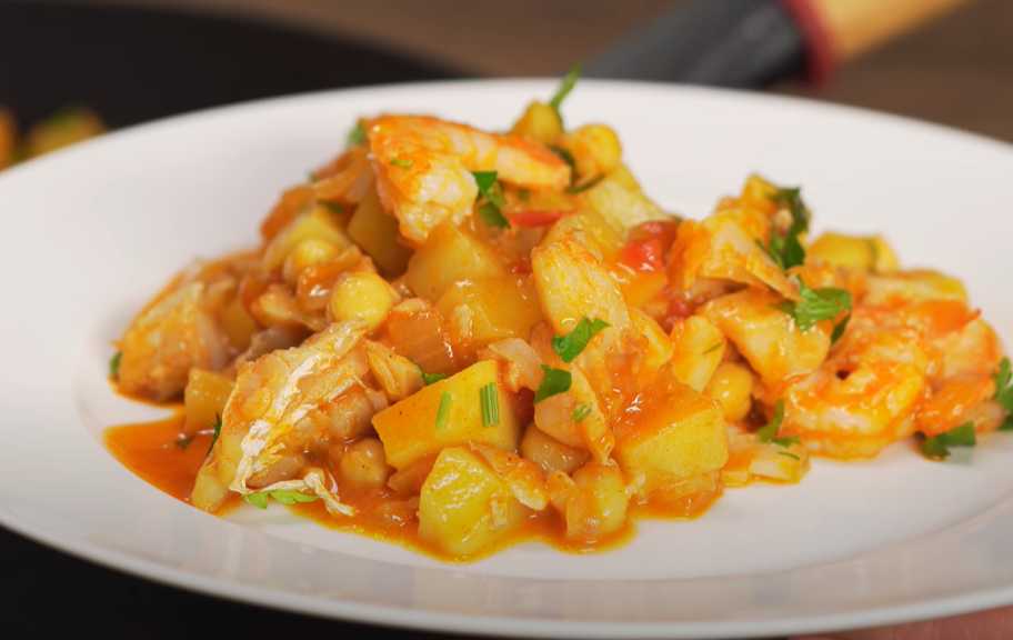 Recette : Ragoût de poisson espagnol aux pois chiches