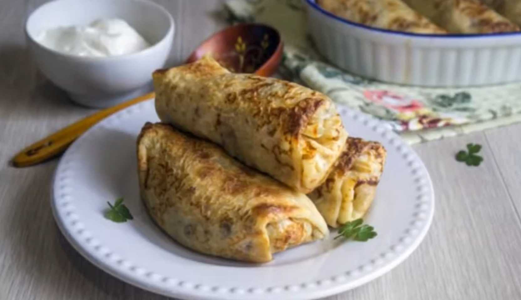 Image du plat : Crêpes aux pommes de terre et aux champignons