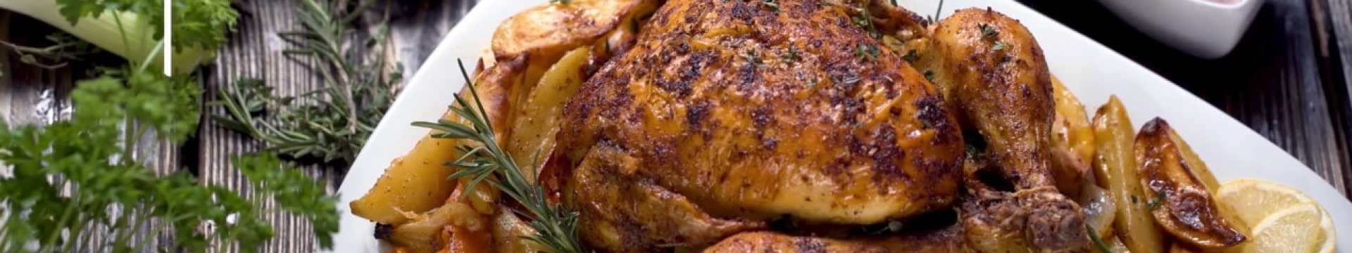 Poulet rôti aux pommes de terre aromatiques