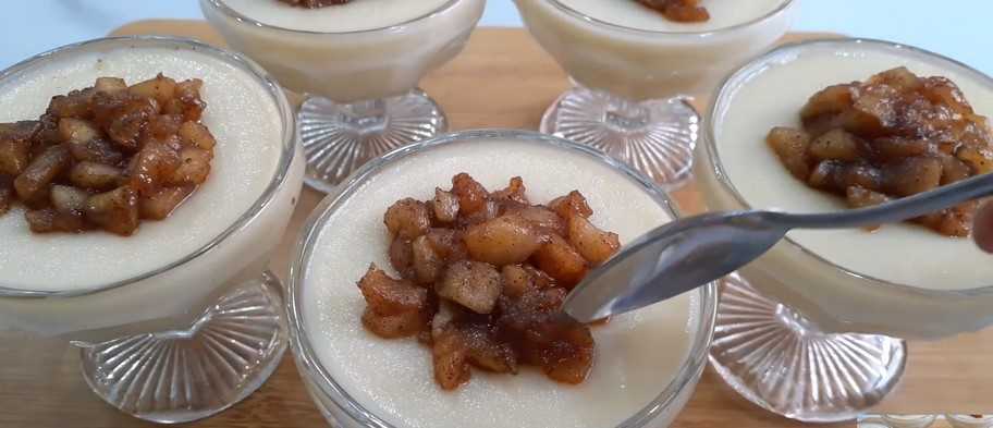 Recette : Dessert au lait et aux pommes