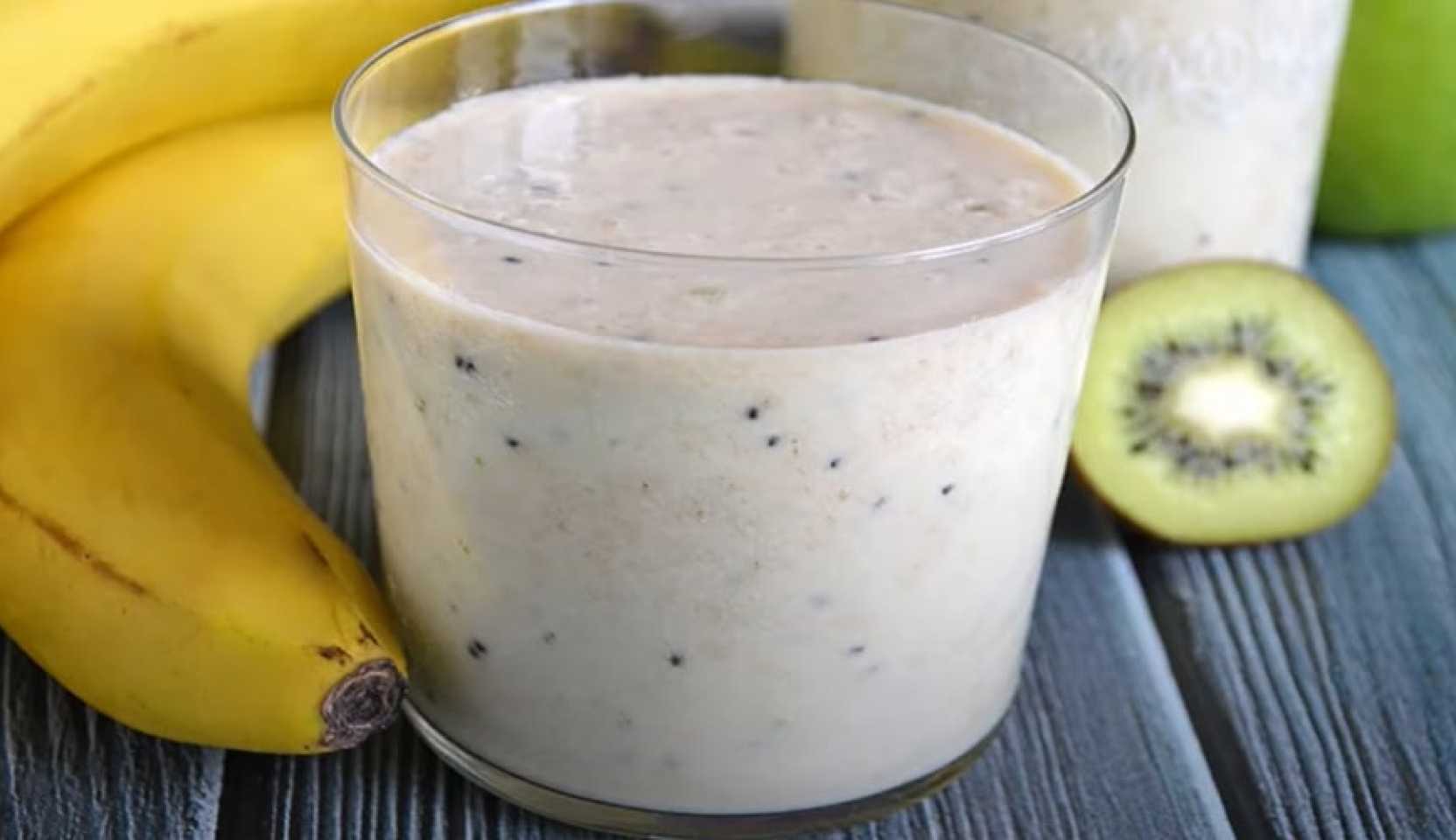 Image du plat : Smoothie au lait de banane et de kiwi