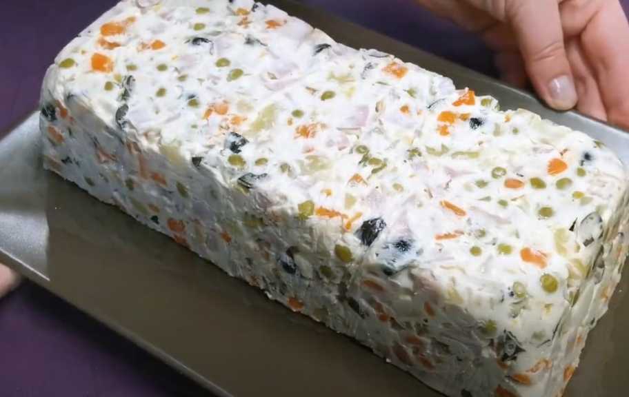 Recette : Salade Olivier marbrée