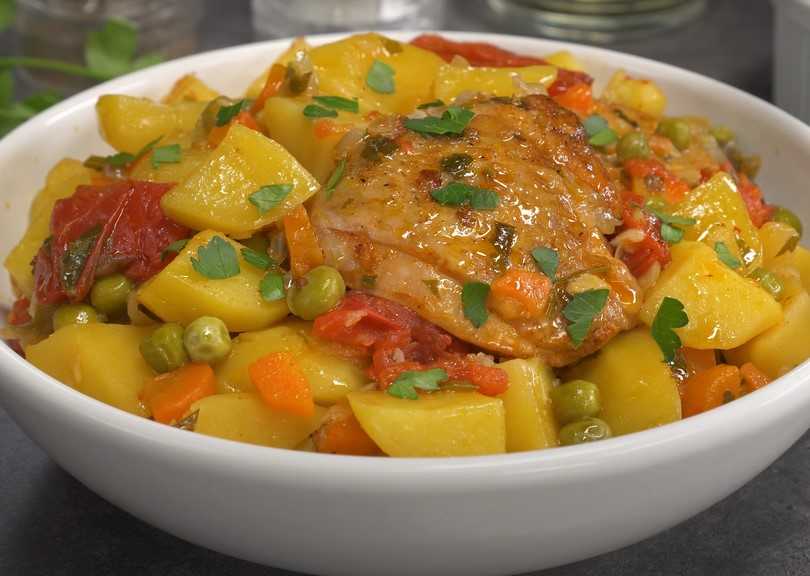 Recette : Rôti de poulet et de légumes