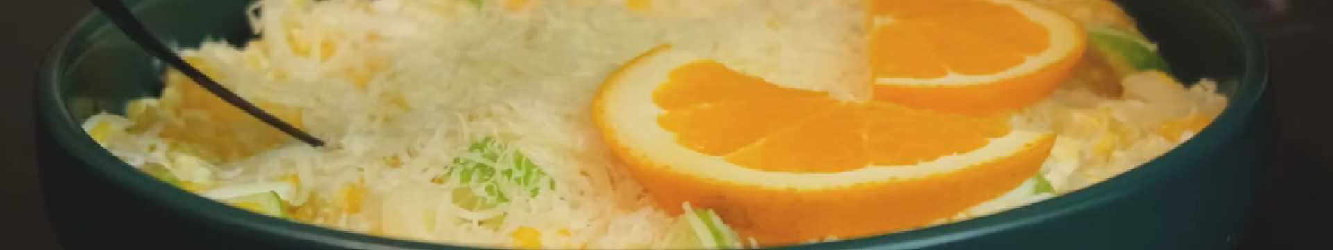 Salade aux œufs, orange et pomme