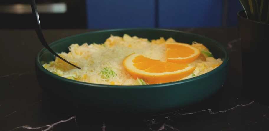 Recette : Salade aux œufs, à l'orange et aux pommes