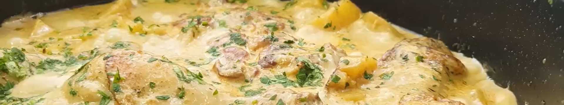 Poulet aux pommes de terre à la crème