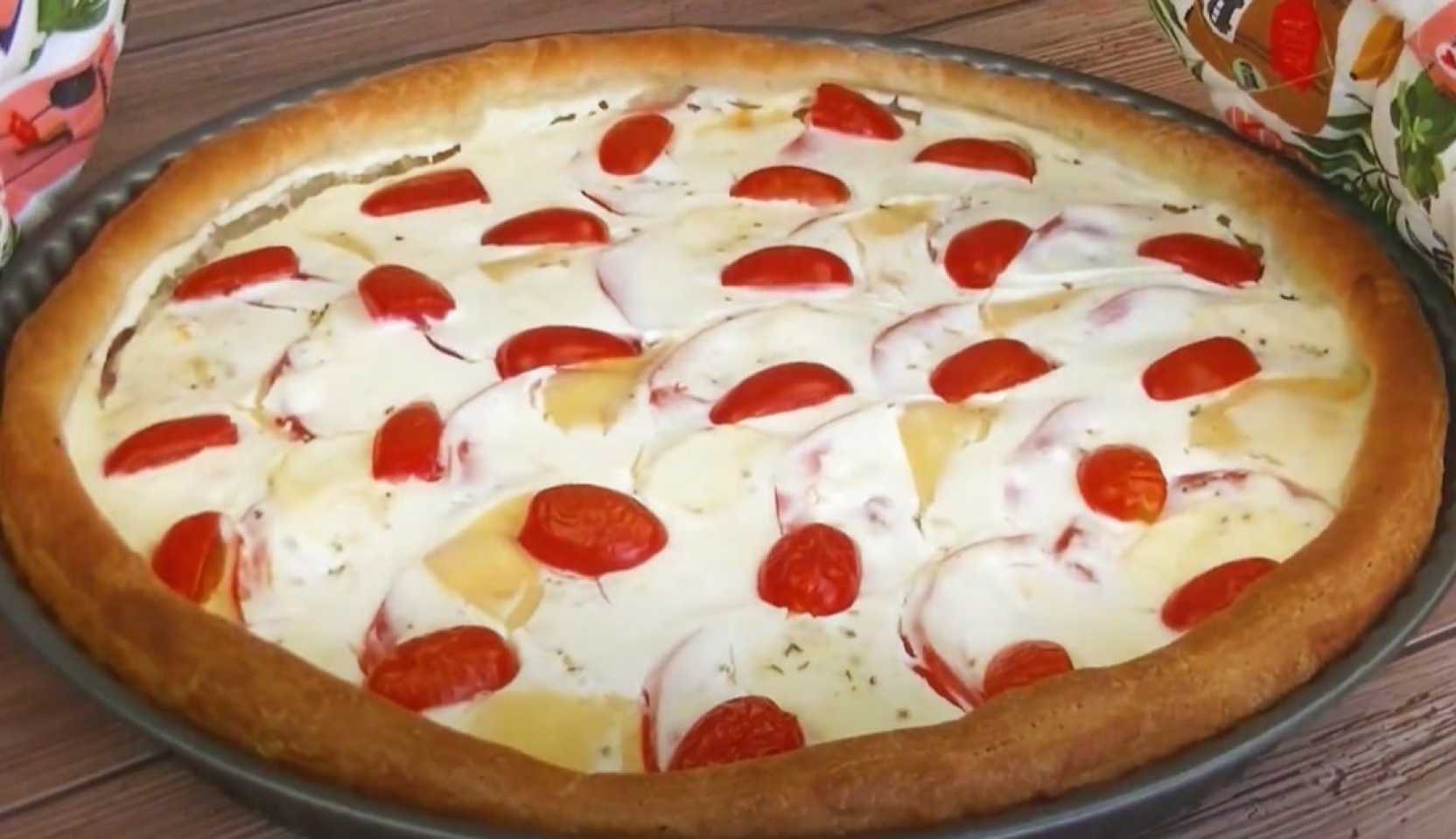 Image du plat : Tarte au fromage et à la tomate