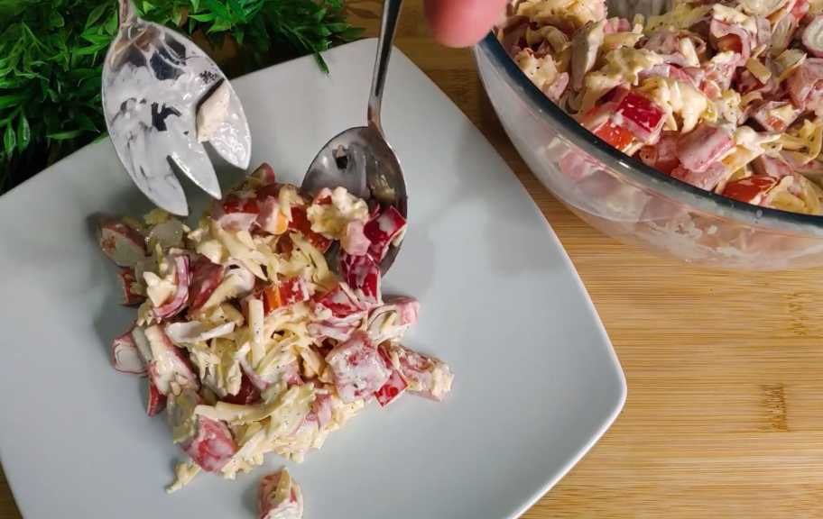 Recette : Salade de crabe aux poivrons