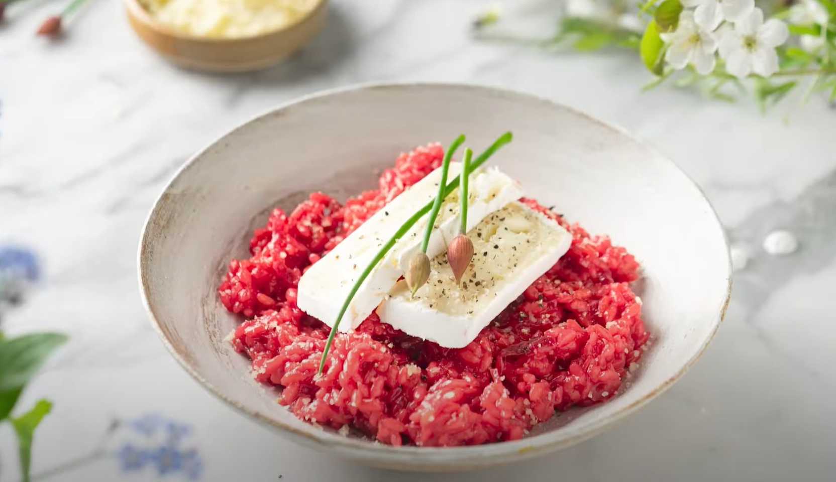 Image du plat : Risotto aux betteraves et au brie