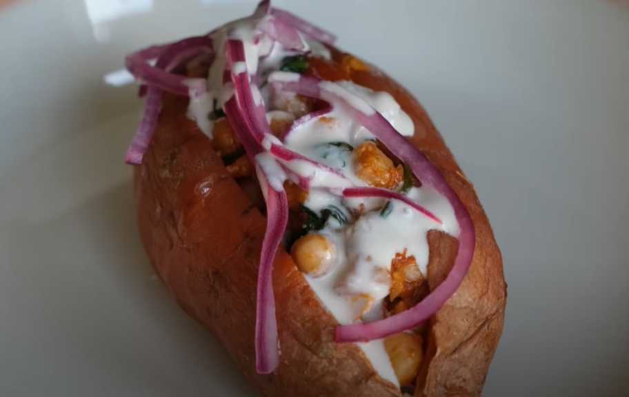 Recette : Patates douces au four avec des légumes