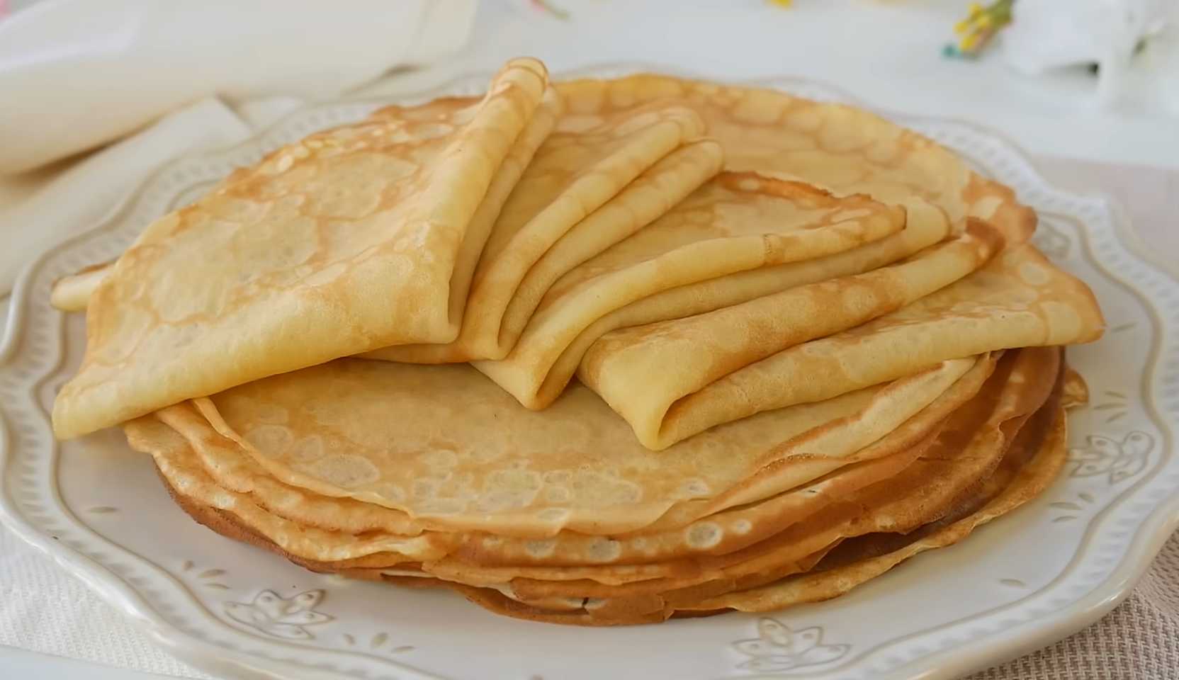 Image du plat : Crêpes au lait et à la vanille