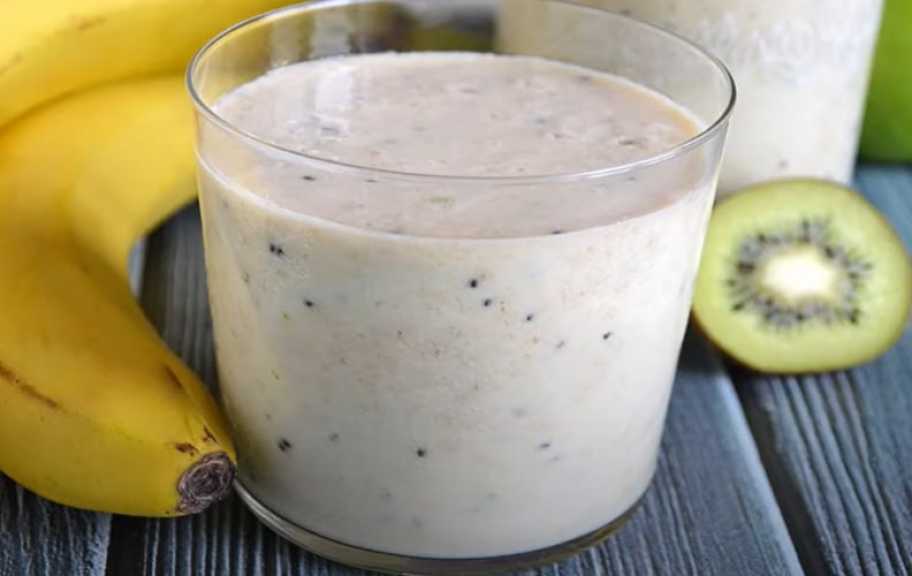 Recette : Smoothie au lait de banane et de kiwi