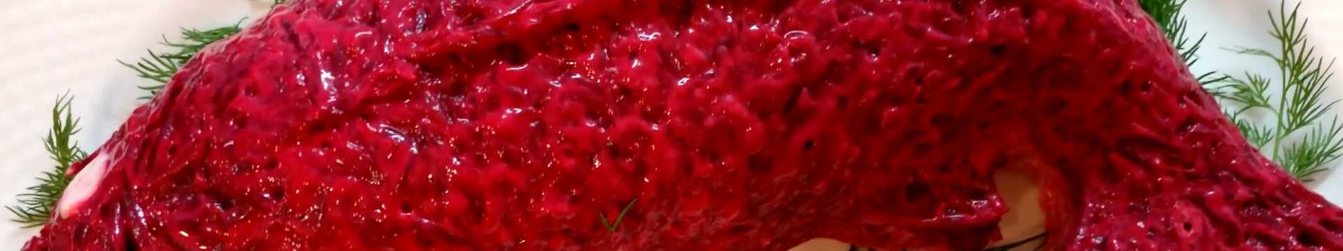 Hareng sous un manteau de fourrure en forme de poisson