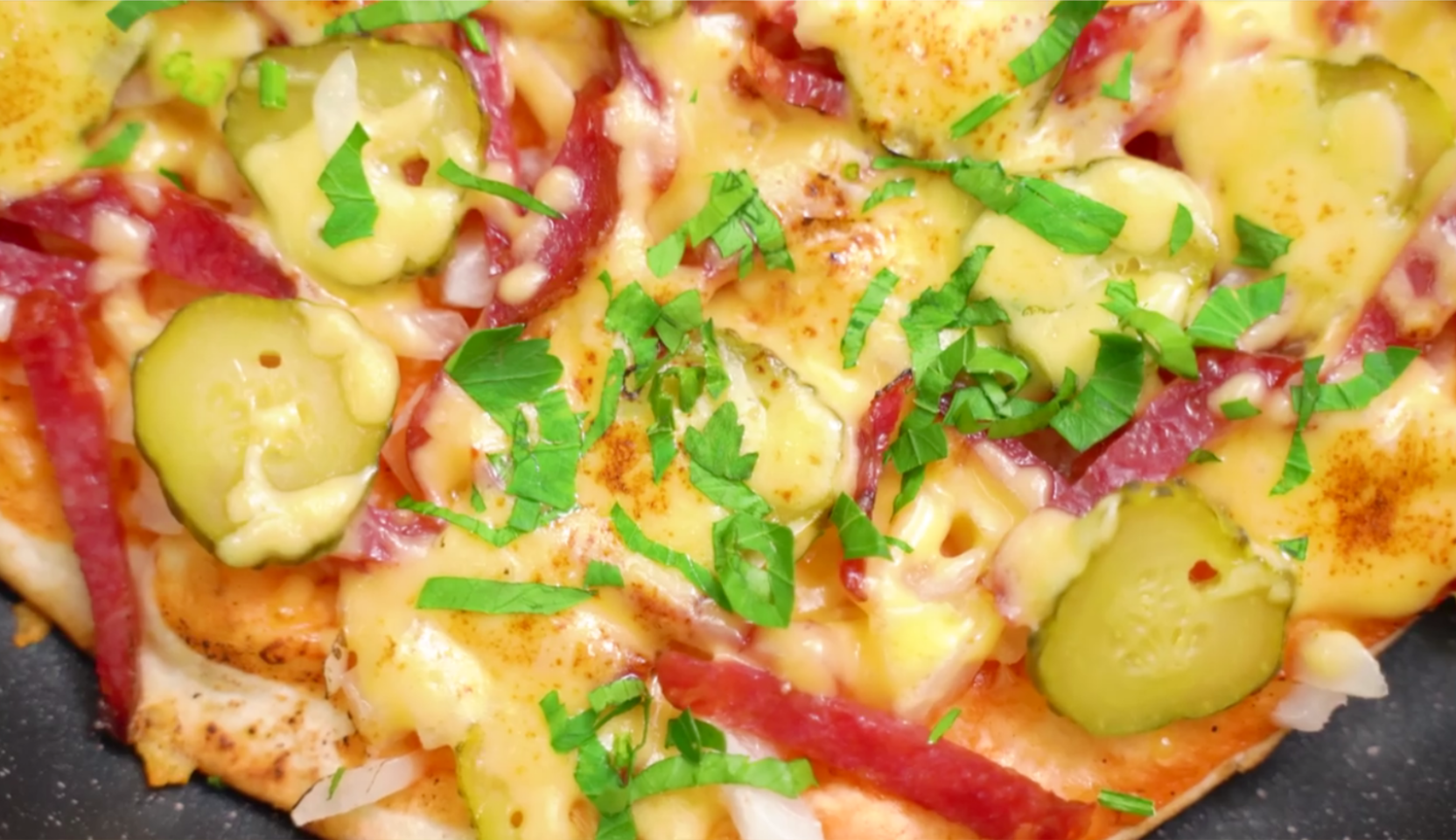 Image du plat : Pizza à la poêle sans crème fraîche