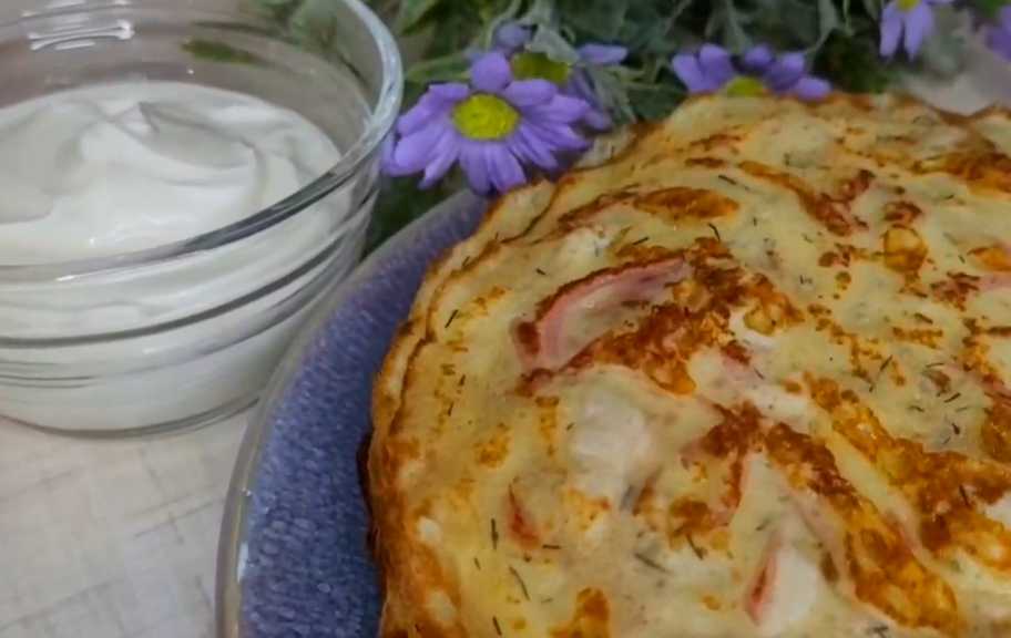 Recette : Crêpes au lait avec saucisse et fromage