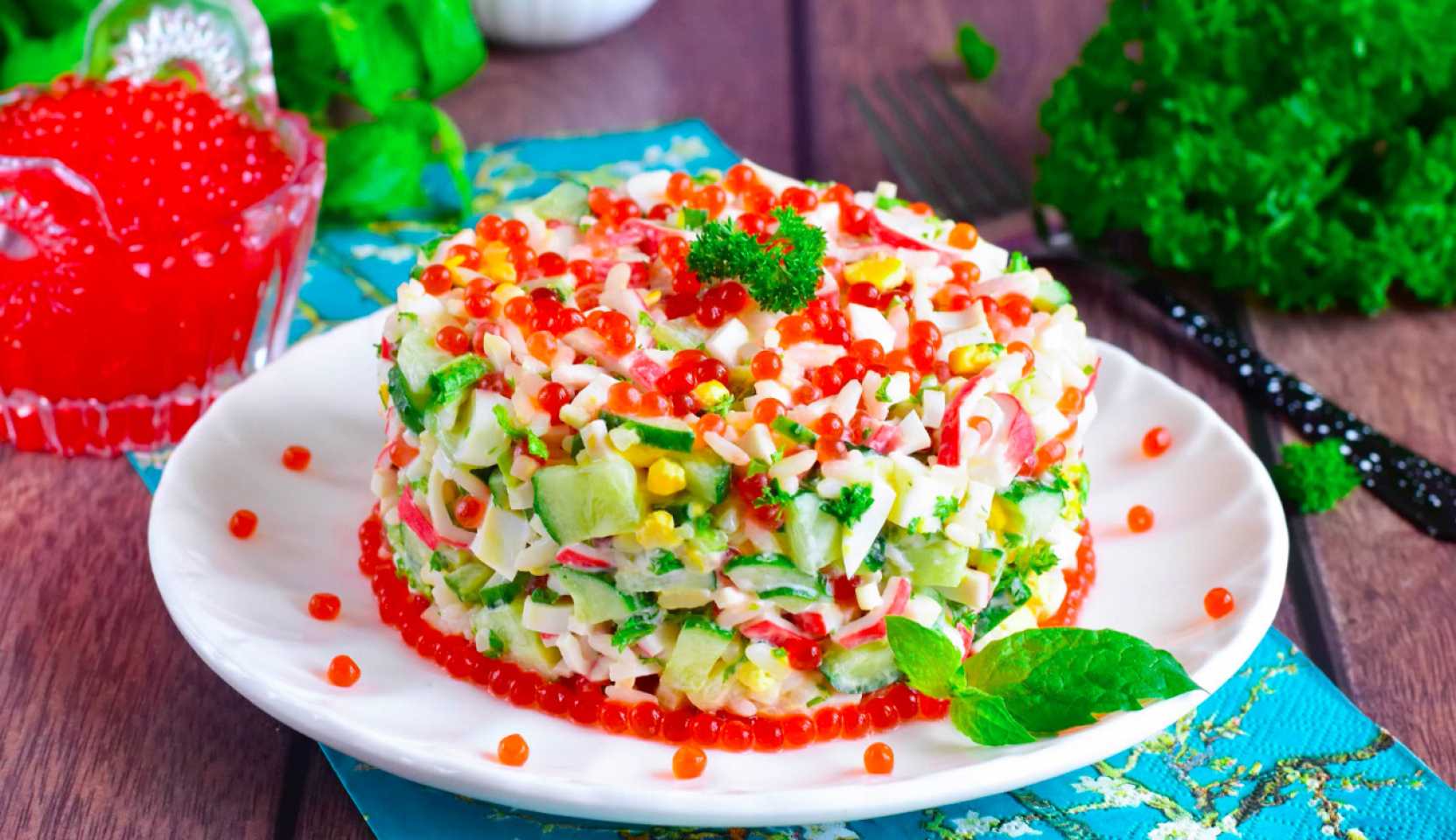 Image du plat : Salade de crabe au caviar