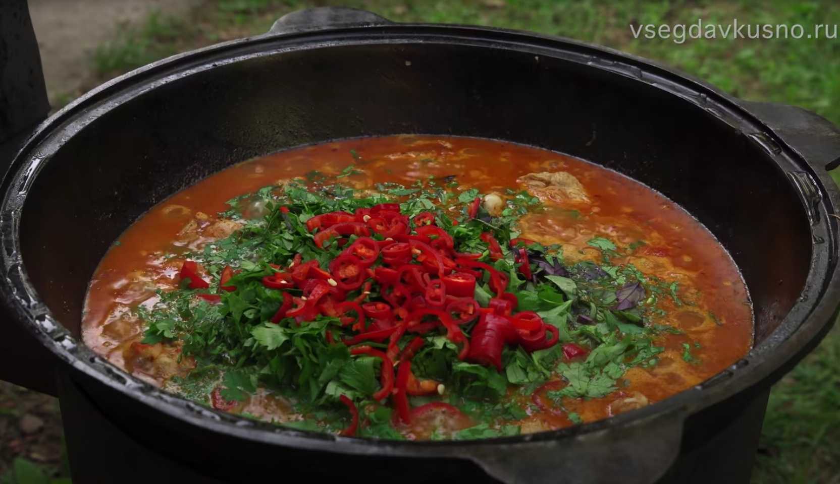 Image du plat : Chakhokhbili dans un chaudron