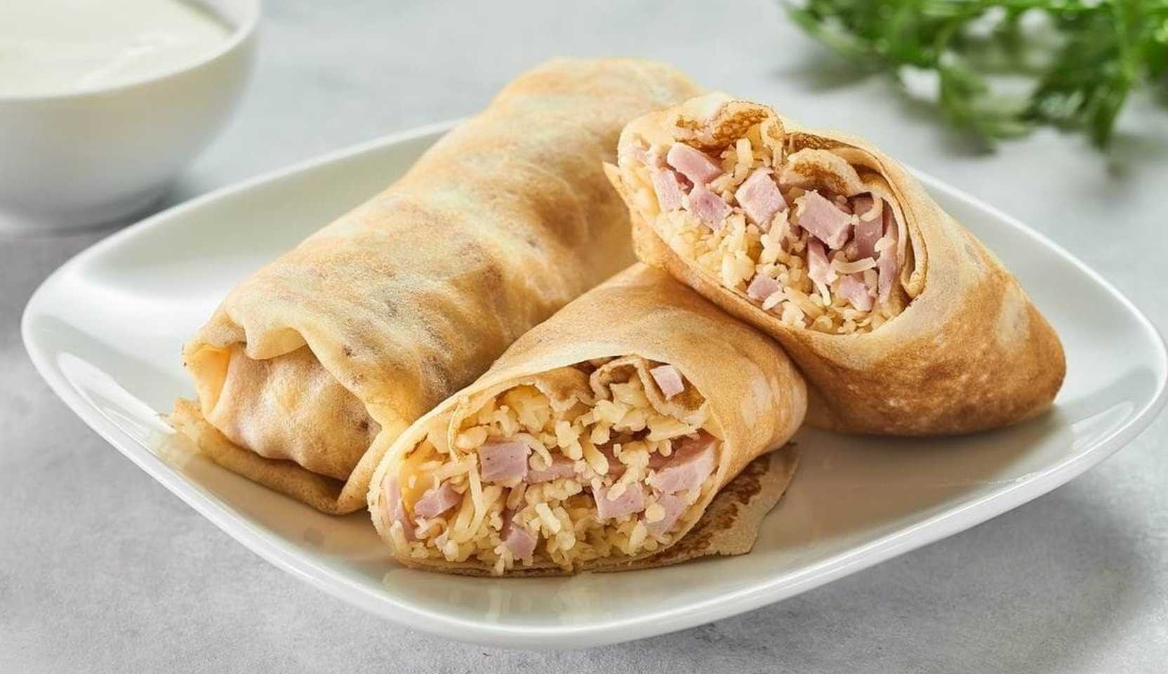 Image du plat : Crêpes au jambon et au fromage