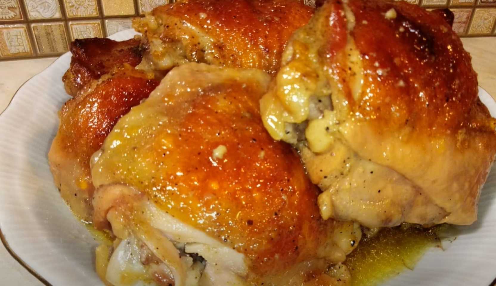 Image du plat : Cuisses de poulet à la sauce miel-moutarde