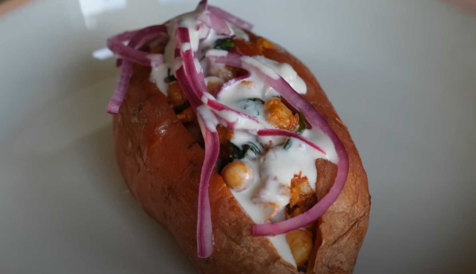 Image du plat : Patate douce cuite au four avec des légumes