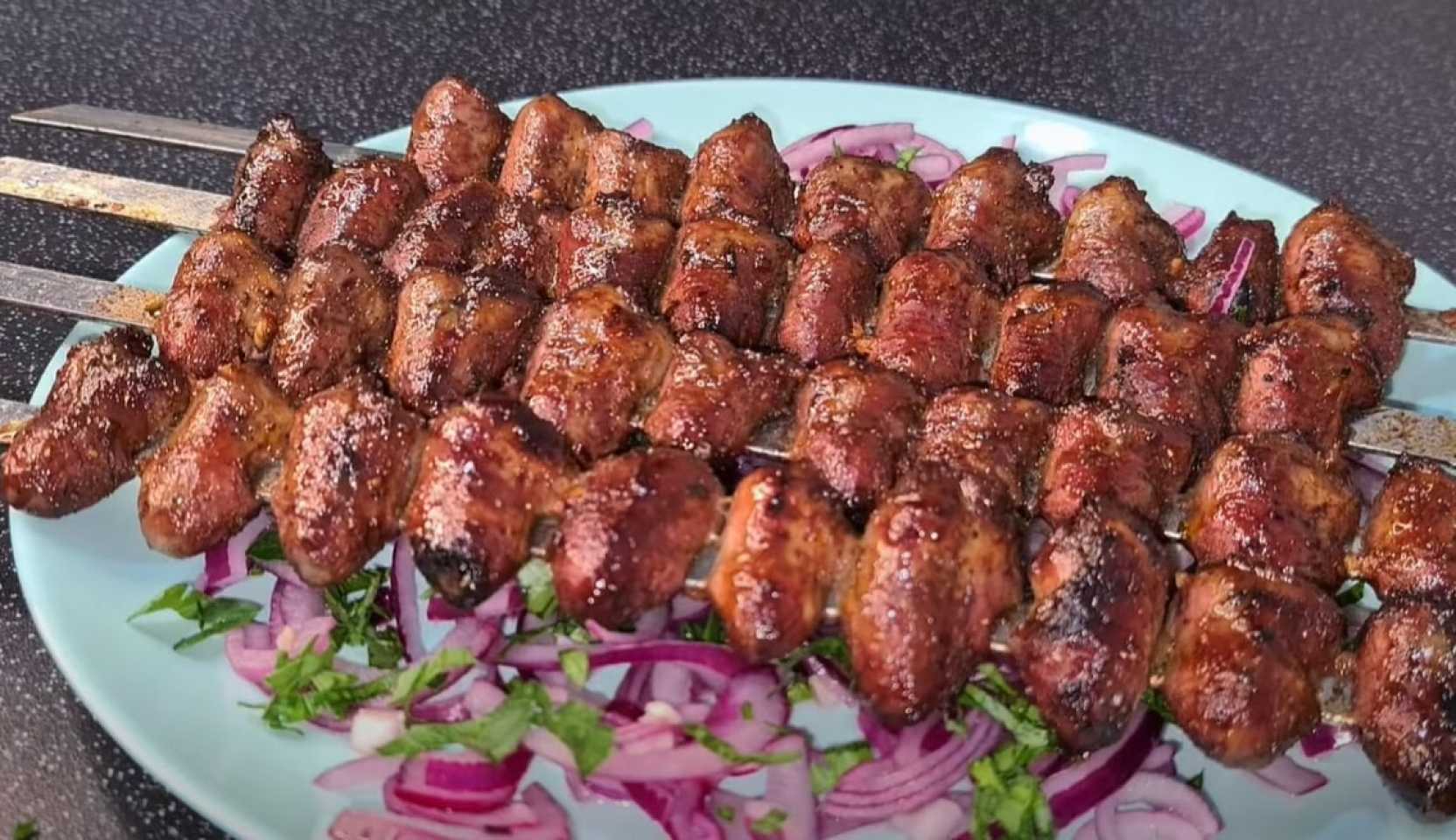 Image du plat : Chachlik de cœurs de poulet grillés