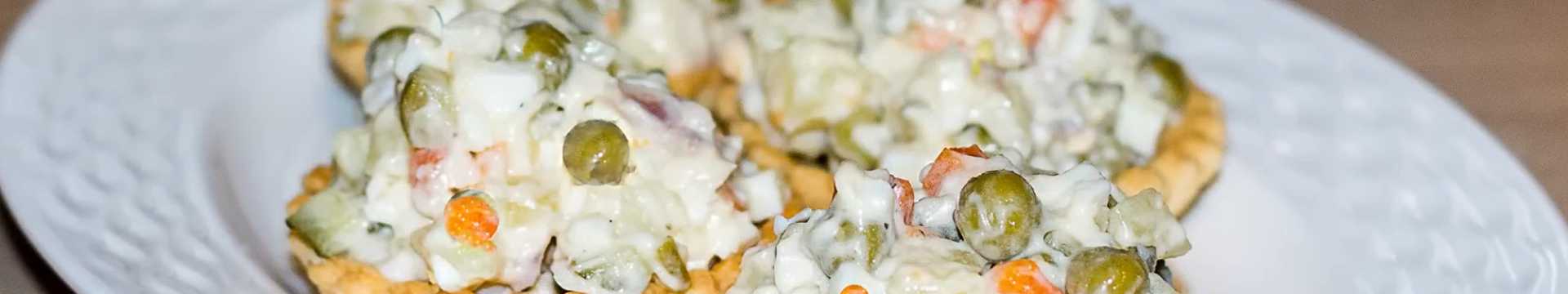 Salade Olivier au poisson fumé