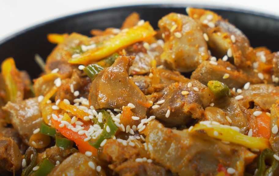 Recette : Gésiers de poulet à la coréenne