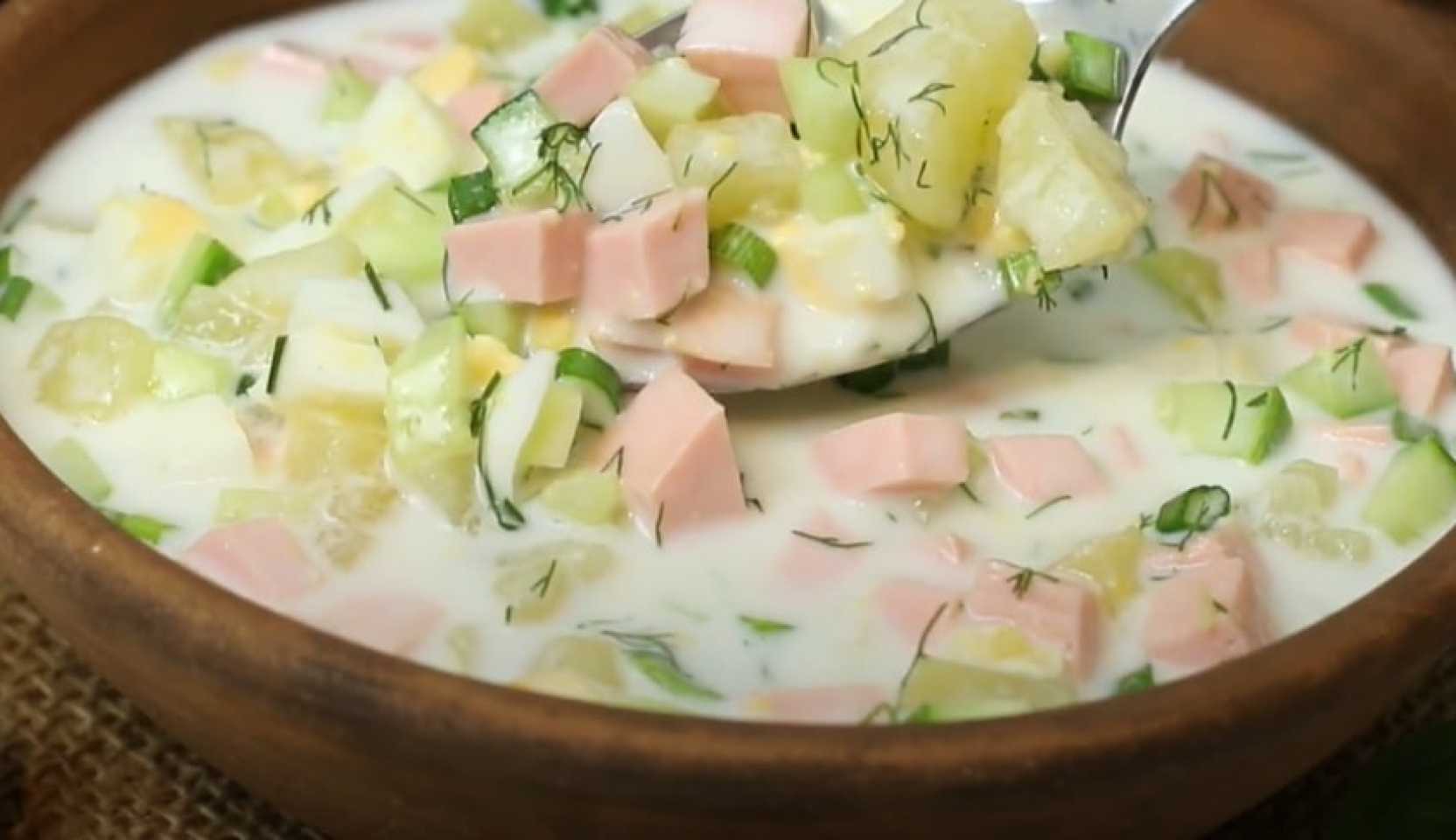 Image du plat : Okroshka sur un pain tanné