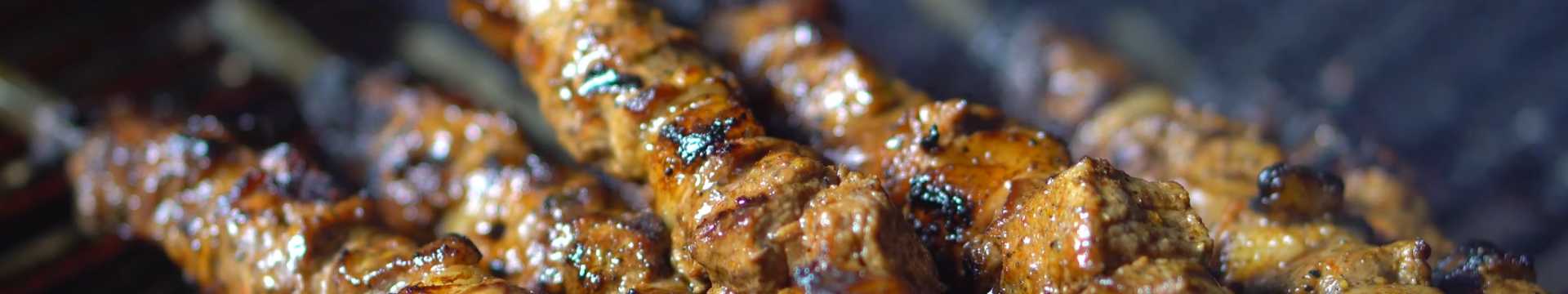 chachlik d'agneau enflammé