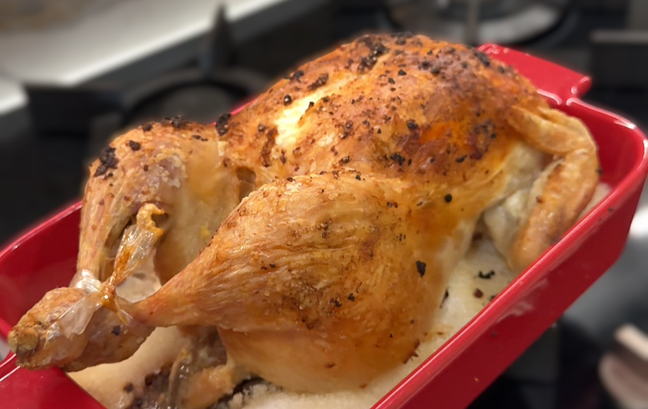 Recette : Poulet cuit au four
