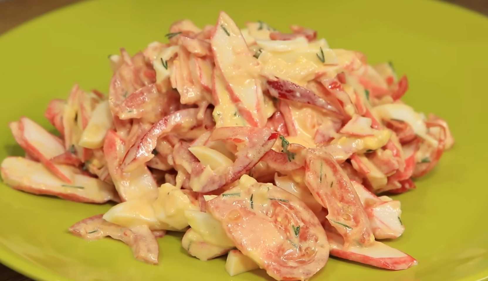 Image du plat : Salade de bâtonnets de crabe et de tomates