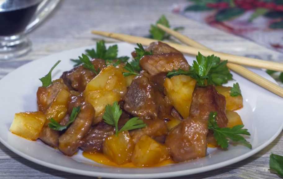 Recette : Porc sucré à l'ananas