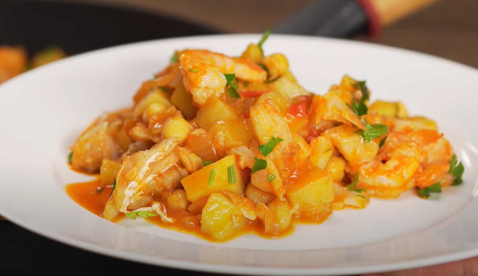 Image du plat : Ragoût de poisson espagnol aux pois chiches