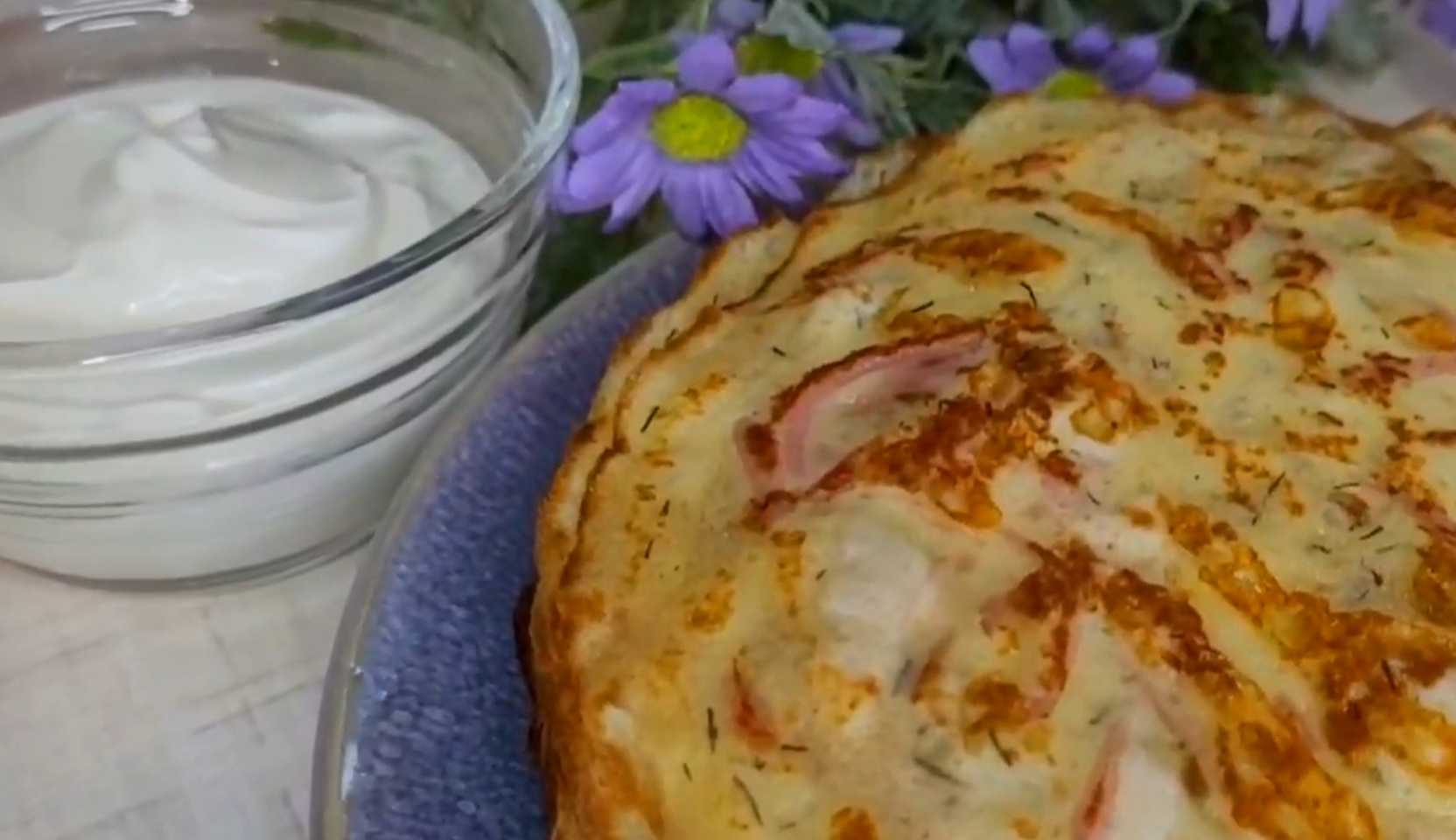 Image du plat : Crêpes au lait, saucisse et fromage
