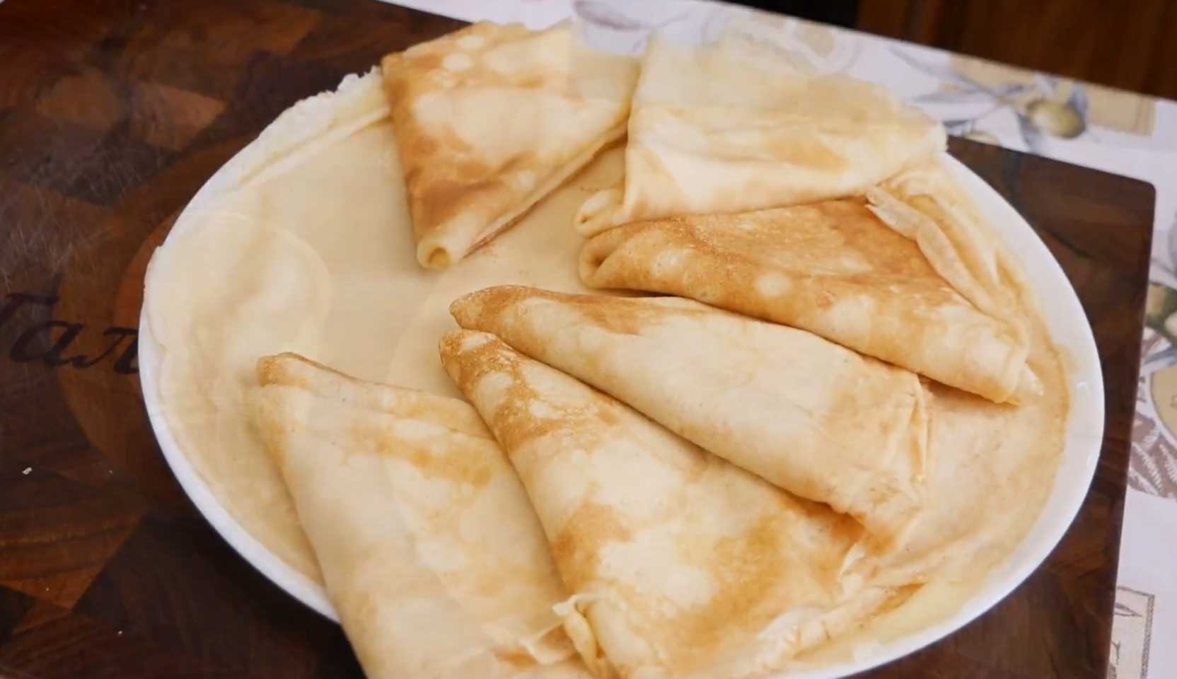 Image du plat : Crêpes sans sucre au lait