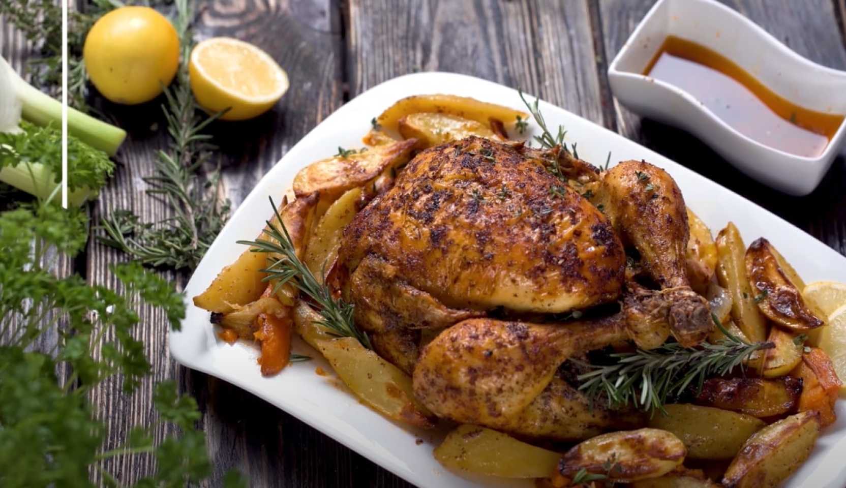 Image du plat : Poulet rôti aux pommes de terre aromatiques