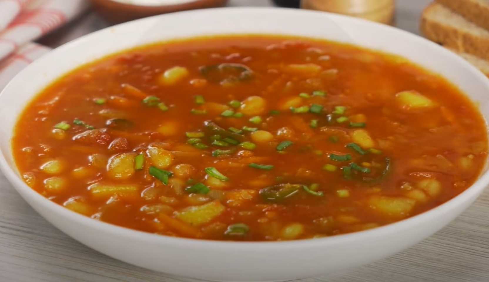 Image du plat : soupe aux haricots méditerranéenne