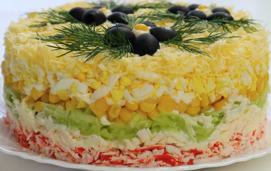 Recette : Salade de crabe en couches