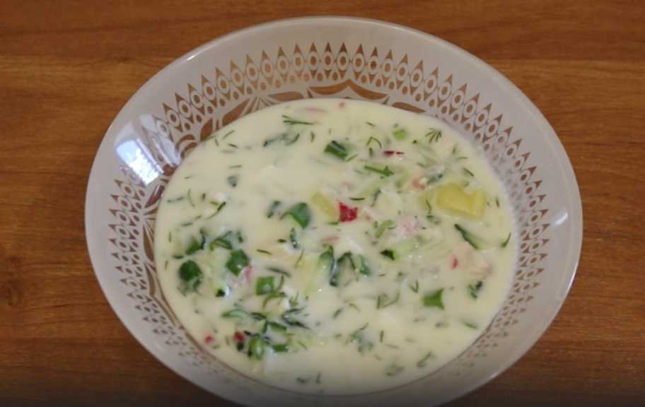 Recette : Okroshka au kéfir et au poulet