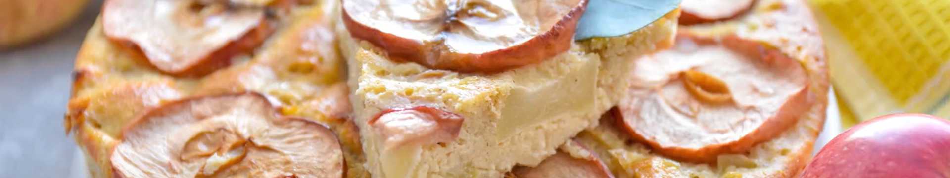 Charlotte saine aux pommes et au fromage blanc, sans sucre