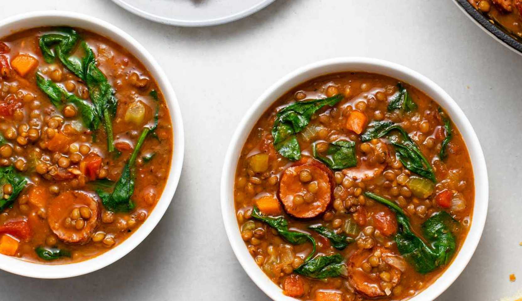 Image du plat : Curry de lentilles aux épinards