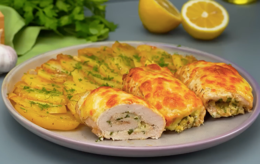 Recette : Rouleaux de poitrine de poulet