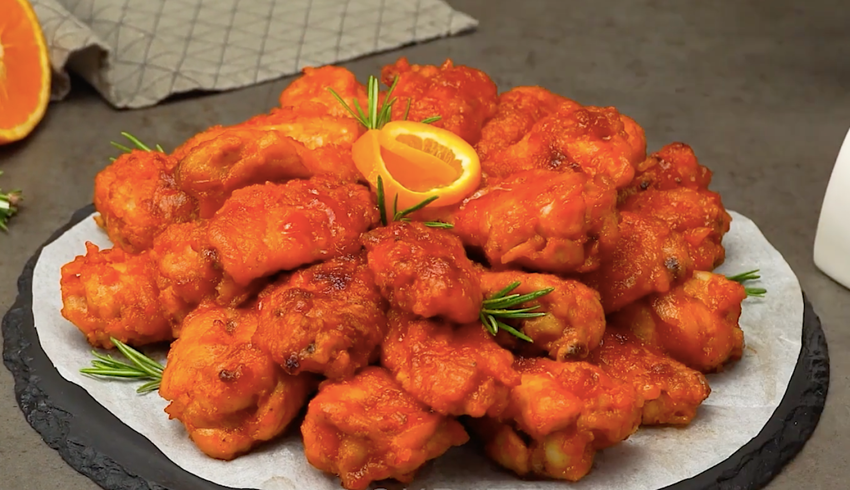 Image du plat : Ailes de poulet à la sauce tomate-orange