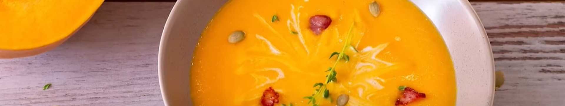 Soupe de potiron et de courgettes