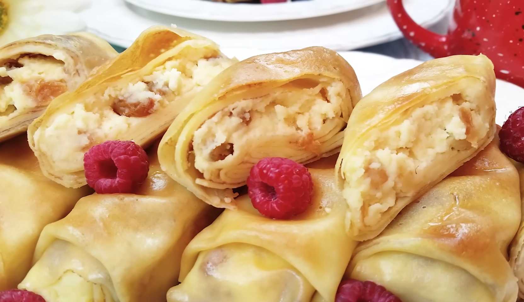 Image du plat : Crêpes au fromage blanc au four