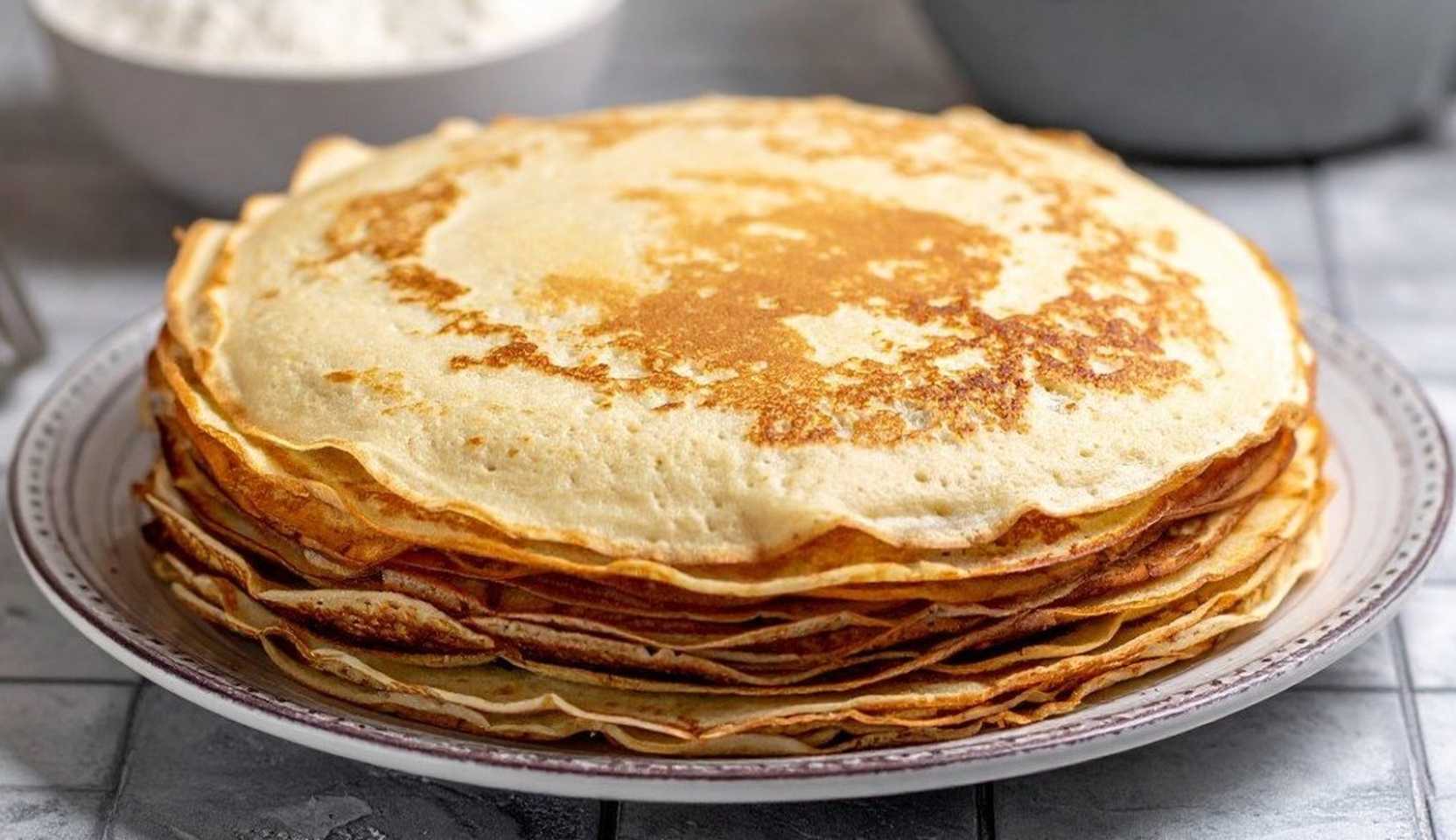 Image du plat : Crêpes au petit-lait et trouées
