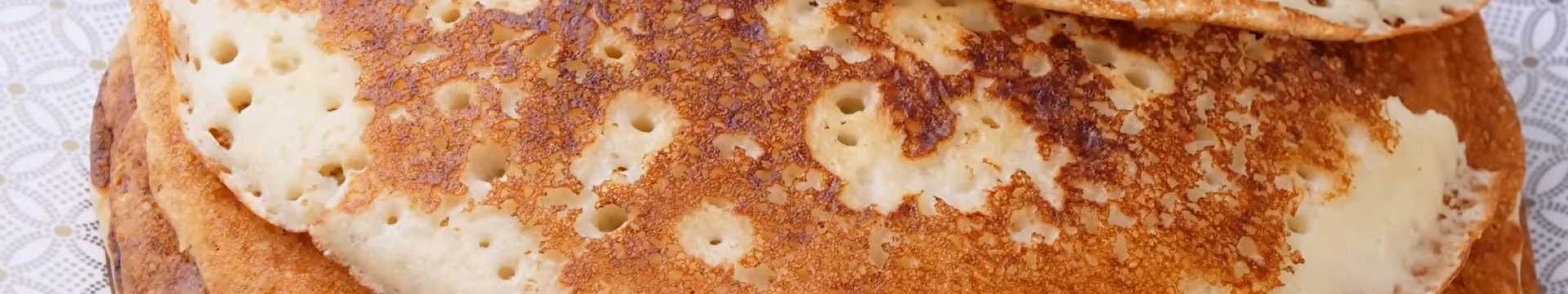 Crêpes levées à la semoule et au lait